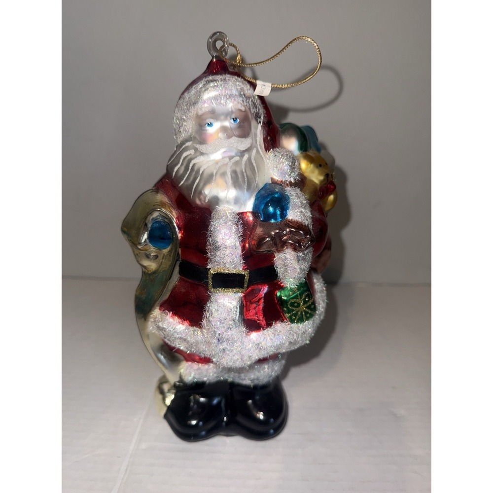 Christopher‎ Radko Hand Blown Glass Santa Christmas Ornament 11 Inches Large